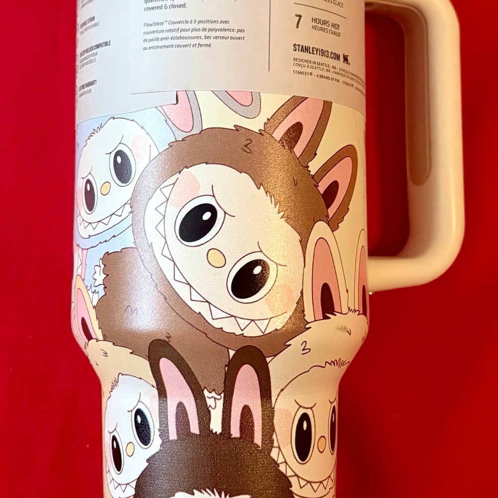 Original Stanley Flowstate Labubu Limited Edition 40 Oz Tumbler Pink! New